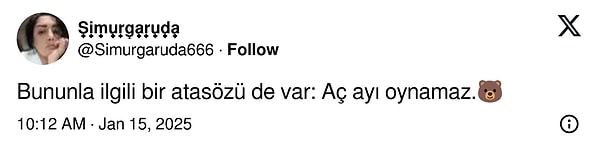 Ayı, aç, oynamak... 👇