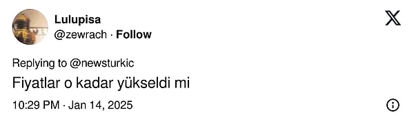 Fiyatlardan mı diyorsunuz? 👇