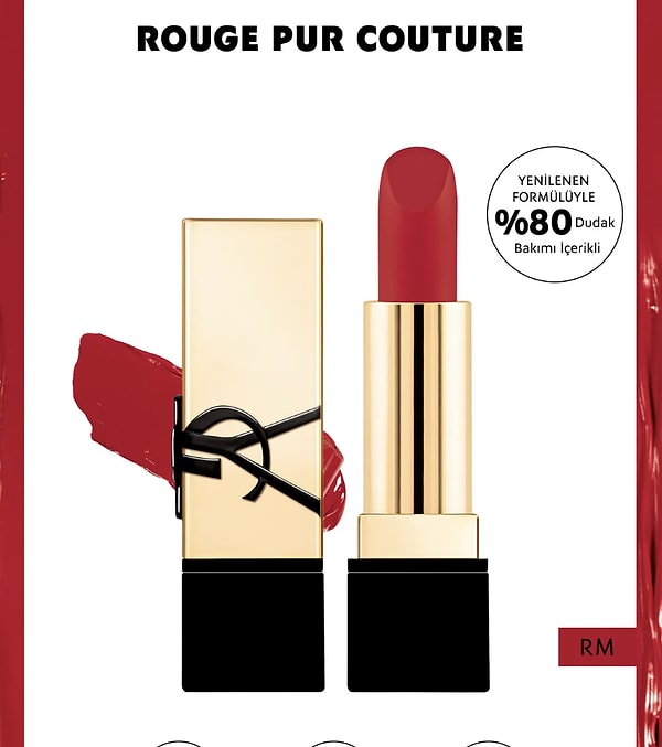 10. Yves Saint Laurent Rouge Pur Couture Ruj Rm