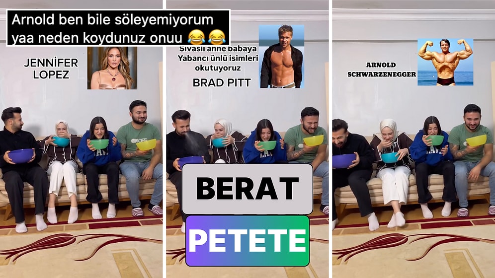 "Berat Petete": 4 Kardeş Sivaslı Babalarına Yabancı Ünlü İsimlerini Okutarak Gülmeme Yarışı Yaptı