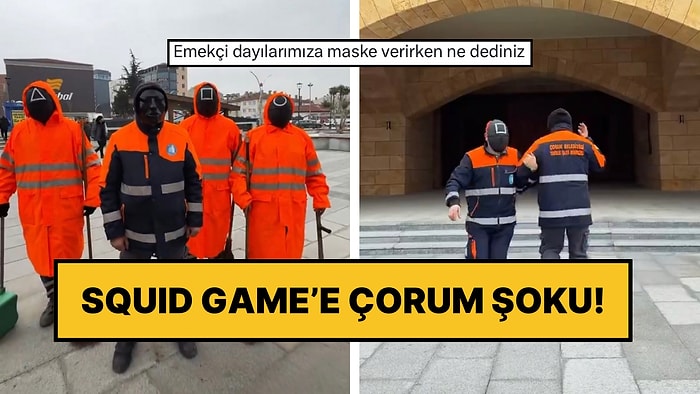 Çorum Belediyesi Squid Game Konseptiyle Çevre Temizliğine Dikkat Çekti