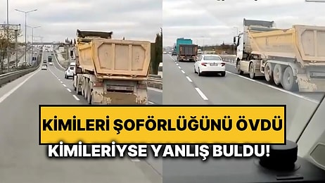 Gebze-Pendik Yolunda Hızla Giden Hafriyat Kamyonunu Gören Sürücü ve Arkadaşı O Anları Şaşkınlıkla Kaydetti