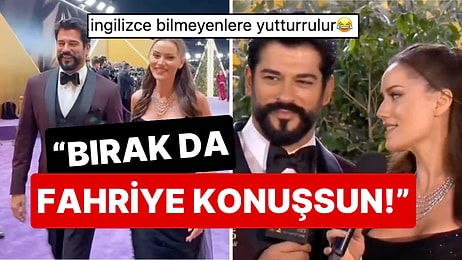 Riyad'taki Joy Awards Gecesine Katılan Fahriye Evcen ve Burak Özçivit Çiftinin İngilizce Konuşması Dile Düştü