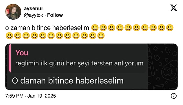 Tek cümleyle ilişkinin gidişatını belirlemiş