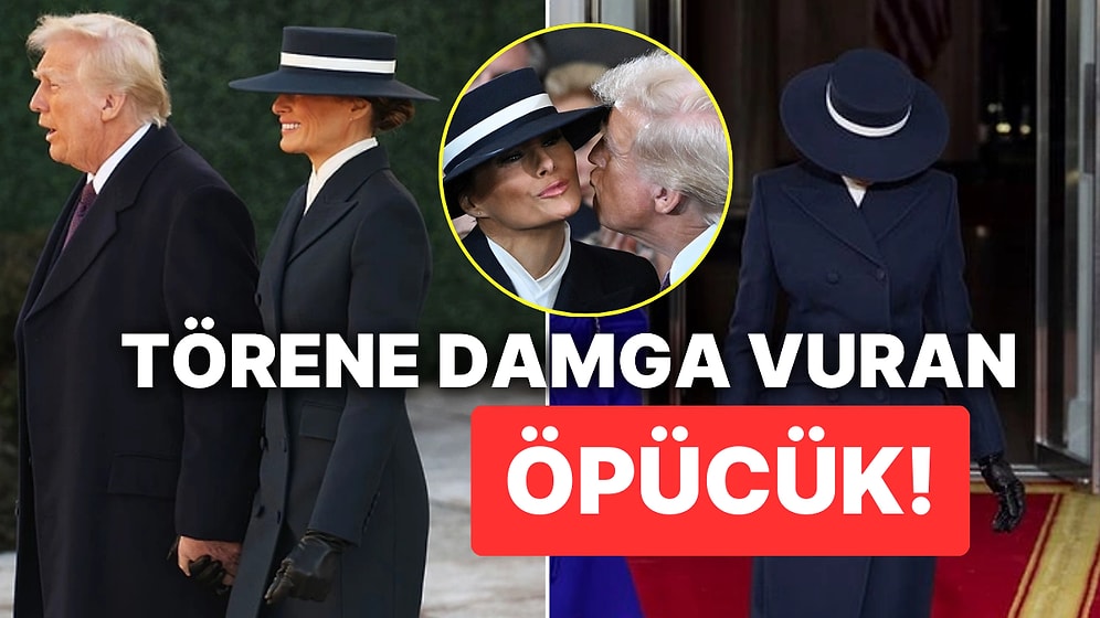 Şapka Yüzünden Öpemedi: ABD'nin First Lady'si Melania Trump'ın Yemin Törenine Damga Vuran Şapkası