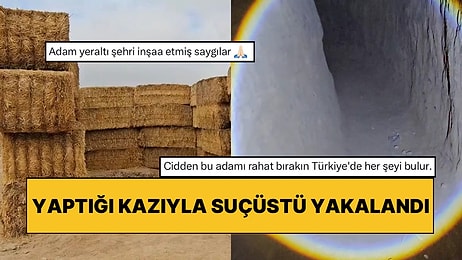 Aksaray’da 36 Metrelik Tünel Kazan Defineci Samanlarla Gizlemeye Çalıştığı Yerde Suçüstü Yakalandı