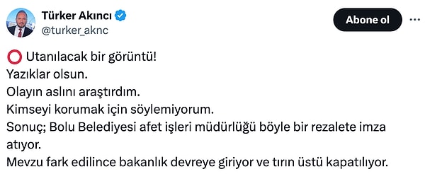 Gazeteci Türker Akıncı söz konusu görüntülerle ilgili bir paylaşım yaptı. Akıncı şunları ifade etti: