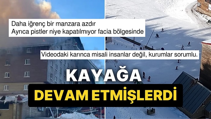 76 Kişinin Hayatını Kaybettiği Kartalkaya'da Kayağa Devam Eden Tatilciler Tartışma Yarattı