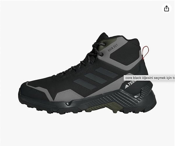 2. Adidas Erkek Terrex Eastrail 2 Mid R.Rdy Yürüyüş Ayakkabisi