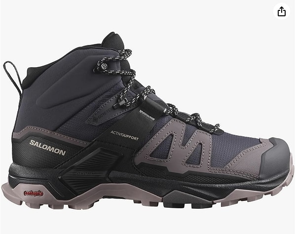 6. Salomon 412956 Z X Ultra 4 Mid Gtx W Outdoor Mor Kadın Ayakkabı