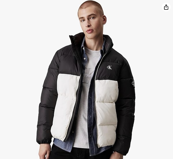 8. Calvin Klein Jeans NON DOWN BLOCKING PUFFER Ceket Erkek