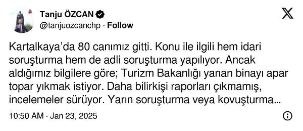 Tanju Özcan'ın paylaşımı 👇