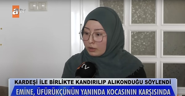 Emine bu iddiayı yalanlamakla kalmayıp Müge Anlı'dan "Benden ne istiyorsunuz?" diye hesap sorunca Anlı, çok sinirlendi. "Senin çocuğun nerde kızım? Sen bu kötülüğün içerisindeyken çocuğunun polis tarafından alınması gerek." demişti.