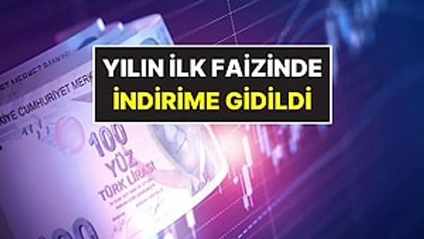 Türkiye Cumhuriyet Merkez Bankası (TCMB) Para Politikası Kurulu (PPK), 2025’in ilk faiz kararını açıkladı. Politika faizi 250 baz puan indirilerek yüzde 45 olarak açıklandı.