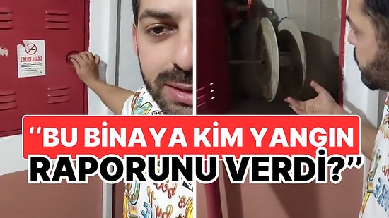 Apartmandaki Boş Yangın Dolabına Böyle İsyan Etti: Ne Hortum Ne Su!