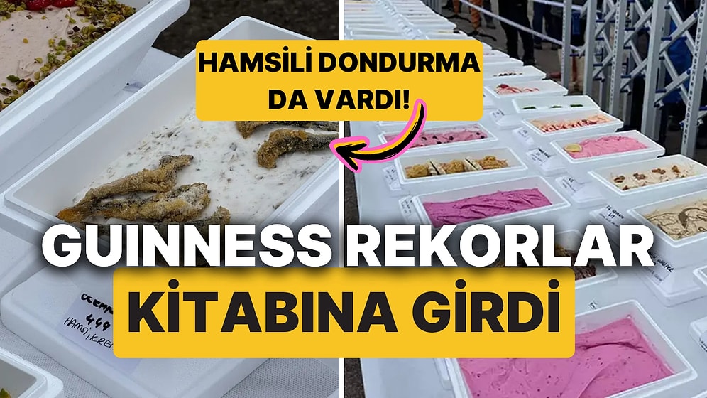 Hamsili Dondurma da Vardı! Ordu'da 1301 Çeşit Dondurma ile Guinness Rekorlar Kitabına Girdi!