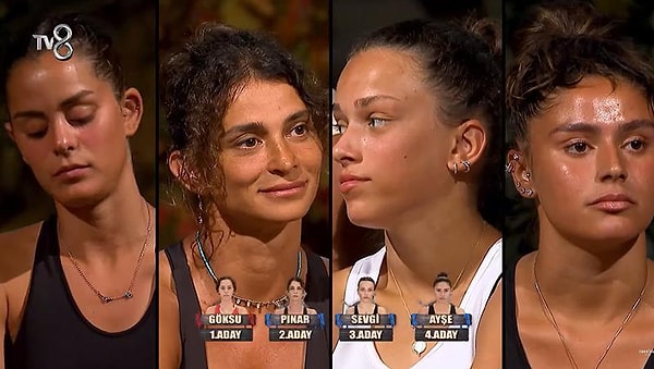 Survivor 2025: All Star-Gönüllüler'de 25 Ocak Cumartesi akşamı eleme heyecanı yaşandı. Survivor'da kıran kırana geçen düelloda bu hafta Sevgi, Ayşe, Pınar ve Göksu karşı karşıya geldi.