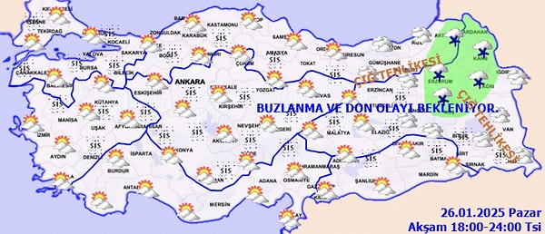 Doğu Karadeniz'in iç kesimlerinde ve Doğu Anadolu'nun dik yamaçlarında çığ tehlikesine dikkat!