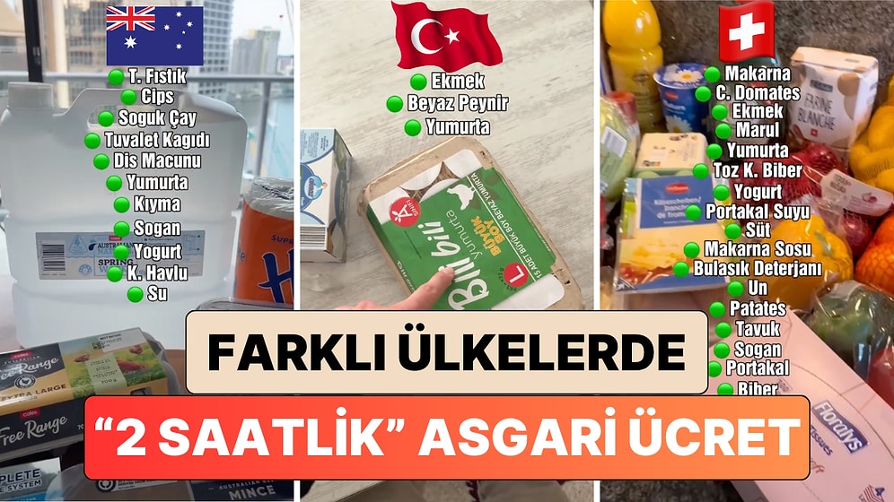 2 Saatlik Asgari Ücretle Türkiye'de ve Dünyanın Farklı Ülkelerinde Neler Satın Alınabiliyor?