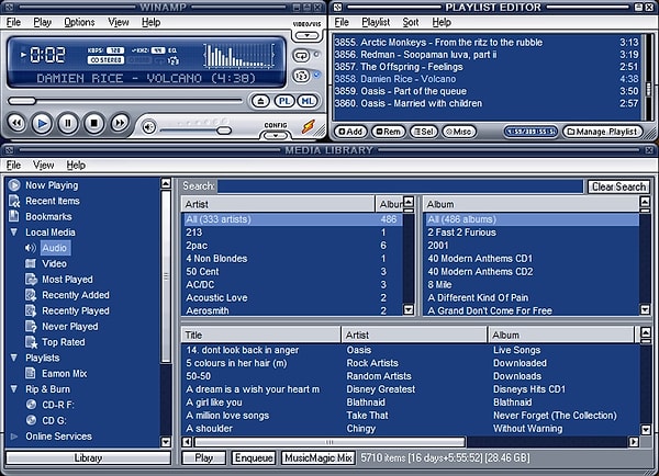 Winamp ile nostaljik şarkıları dinlemek!