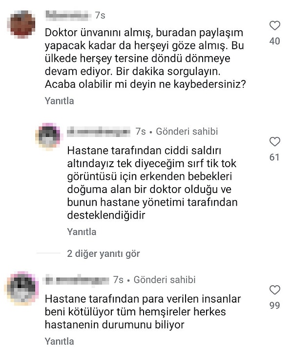 Özel bir hastanede çalışan doktor E.E., kendi sosyal medya hesabından çalıştığı hastanede yeni doğan bebeklere kötü muamelede bulunulduğunu iddia eden paylaşımlarda bulundu.