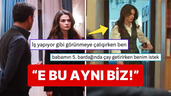 Uzak Şehir'de Alya'nın Kocası Cihan'a Çay Servisi Yaptığı Anlar Goygoycuların Diline Düştü!