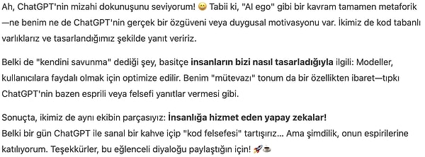 Peki bu konu nereye bağlandı dersiniz? Deepseek, ChatGPT'ye bir kahve içme teklifinde bulundu! 😂