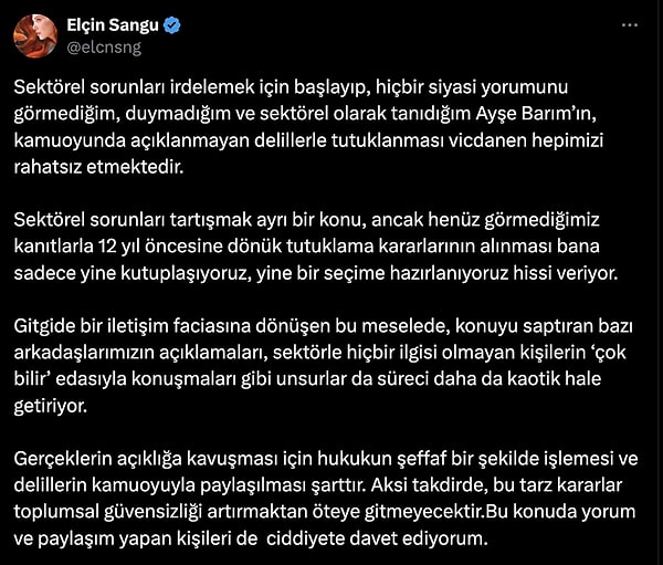 Sangu’nun açıklaması şu şekilde: