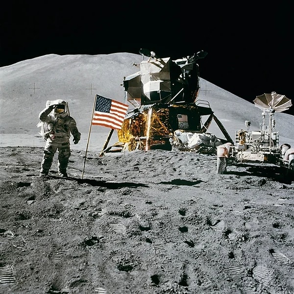 As for those who claim, “The Moon landing was filmed on a movie set!”—a word or two for the conspiracy theorists.