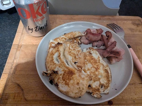 Matt Jackson, a 32-year-old who decided to try out Donald Trump's eating habits, had the following for breakfast.