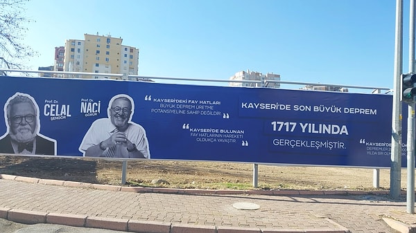 Kayseri'de bir beton firması da Naci Görür ve Celal Şengör'ün fotoğraflarını kullanıp üstüne söylemedikleri sözleri yazınca ünlü bilim insanı X hesabından bir açıklama yaptı.