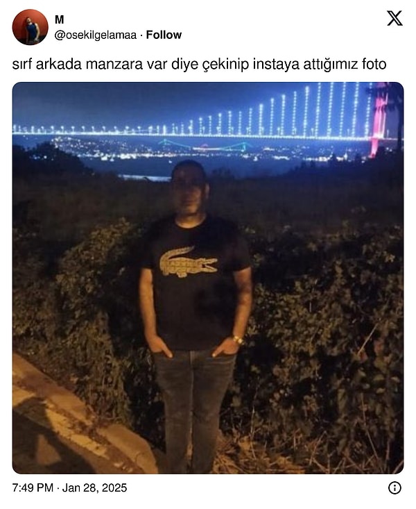 Manzaraya fazla odaklanılmış.