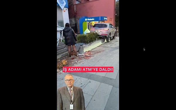 Etiler'de aracıyla ilerlerken direksiyon hakimiyetini kaybeden Karamehmet, bir ATM'ye daldı.