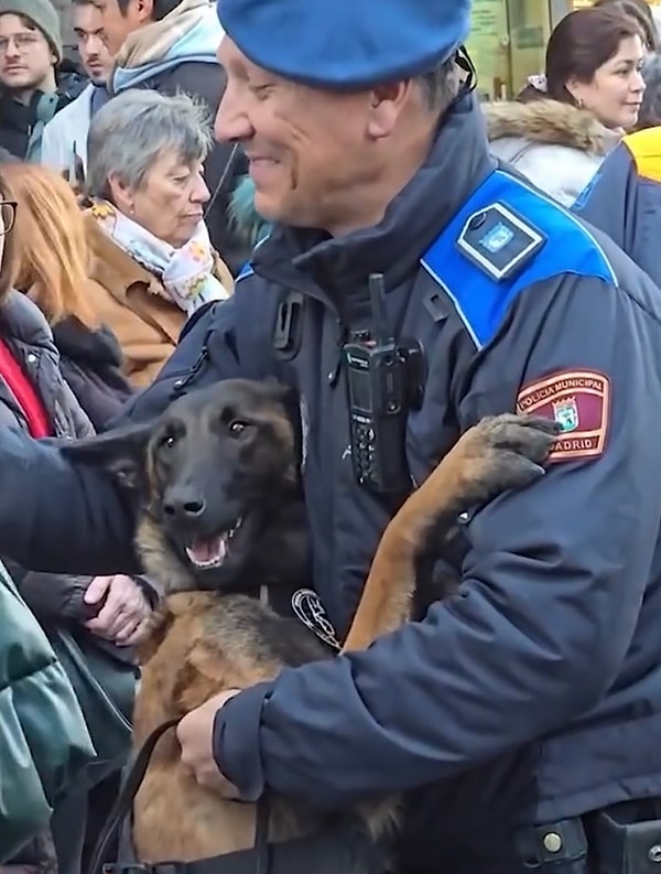 Sevgi arsızı rehber köpeğin sarılışı, bakışları adeta kalplerimizi eritti.