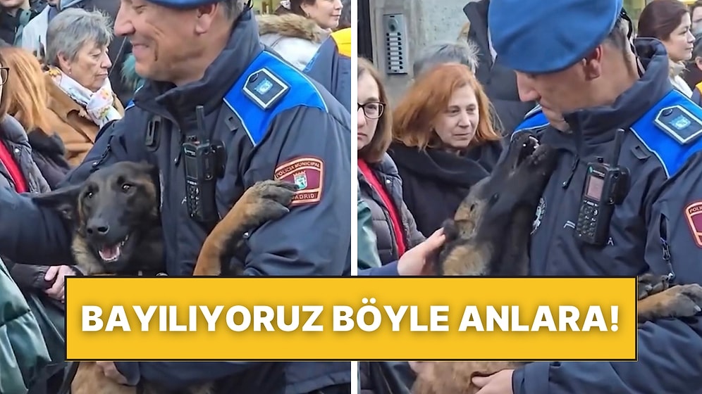 Polise Sarılan Rehber Köpeğin Sevgi Arsızlığı Karşısında Pamuk Gibi Olduk