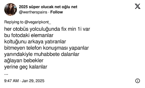 Her otobüsün olmazsa olmazları da sıralandı.