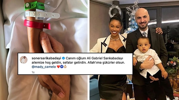 Mutlu haberi sosyal medya hesabından paylaşan Sarıkabadayı sevincini şu sözlerle dile getirdi: “Ailemize hoş geldin, sefalar getirdin. Allah’ıma şükürler olsun” Bir erkek çocukları daha dünyaya gelen çift bebeklerine Ali Gabriel adını verdi.