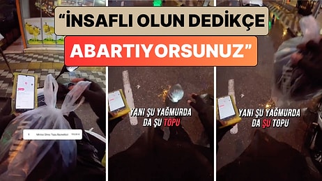 Bir Kurye Yağmurlu Havada "Top" Sipariş Eden Müşteriye İsyan Etti: "Şu Yağmurda da Top Sipariş Vermezsin"