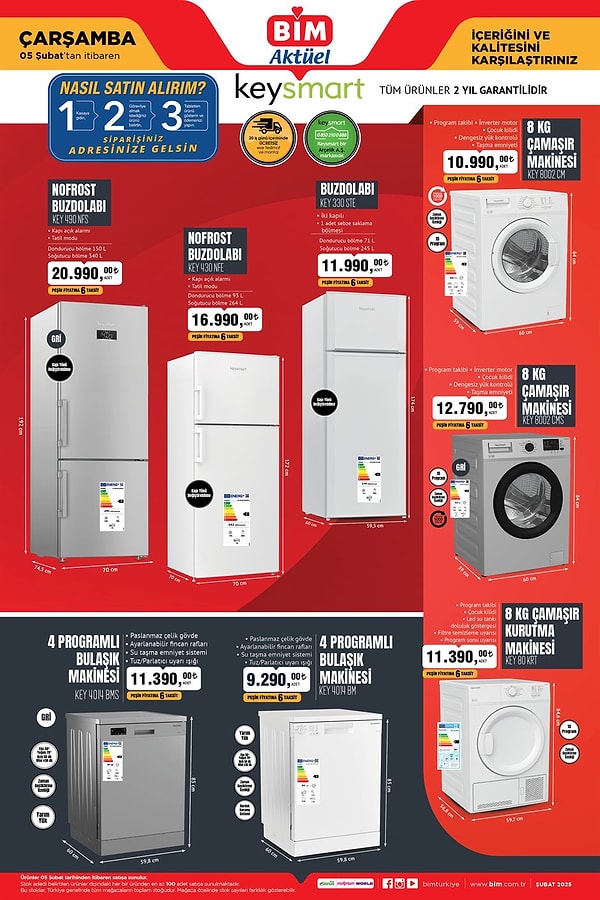 Keysmart 8 Kg Çamaşır Kurutma Makinesi 11.390 TL