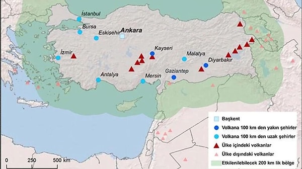 Türkiye'de de aktif volkanlar olsa da lav püskürtmüyor. Bunlar teknik bakımdan kül ve gaz olarak enerji açığa çıkarıyorlar ve büyük bir tehlike barındırmıyor.