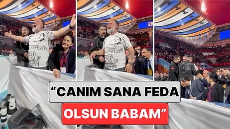 AK Parti İzmir Kongresinde “Canım Sana Feda Olsun Babam” Yazılı Tişört Giyen Bir Adam Hüngür Hüngür Ağladı