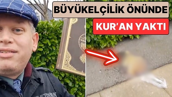 Danimarkalı Siyasetçi Rasmus Paludan, Kopenhag Büyükelçiliği Önünde Kur'an-ı Kerim Yaktığı Anları Paylaştı