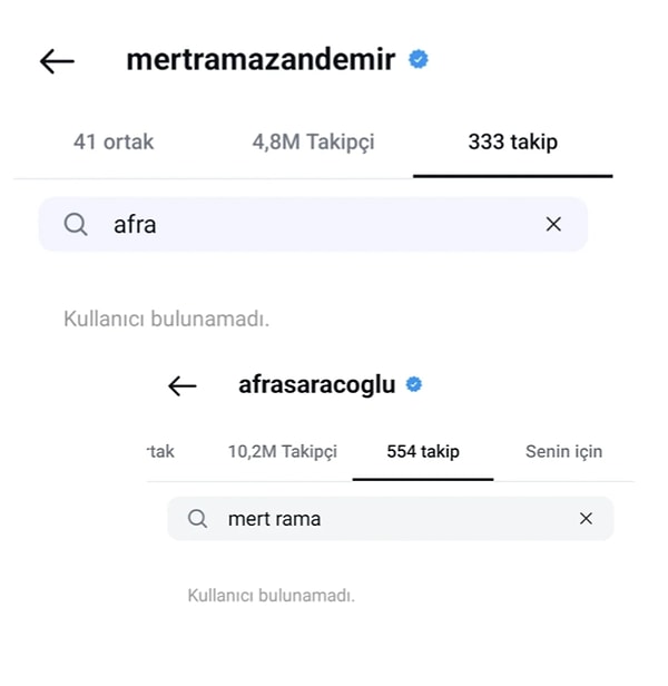 Ayrıca Afra Saraçoğlu'nun daha önce beğendiği Mert Ramazan Demir fotoğraflarındaki tüm like'ların gittiği detayı da gözden kaçmadı. Saraçoğlu tek tek like'larını çekmekle uğraşmadıysa Mert Ramazan Demir bu gece engeli de yemiş gibi gözüküyor...