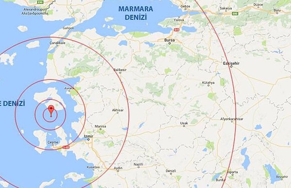 Ege Denizi’nde 7 günde 1,3 ila 5 büyüklüğü olan 400’den fazla deprem meydana geldi.