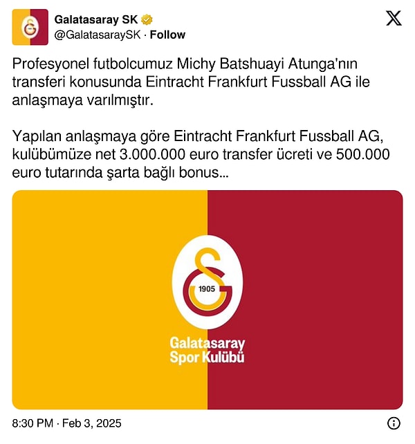 Batshuayi'nin Eintracht Frankfurt'a transferi paylaşıldı 👇