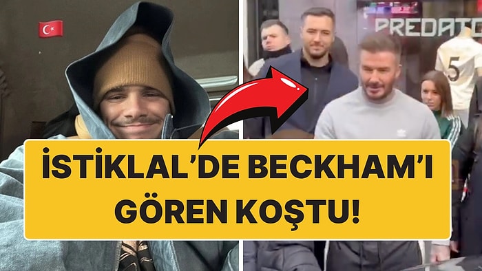 İstiklal’de David Beckham Fırtınası! Ünlü Futbolcuyla Fotoğraf Çekmek İçin Yarıştılar