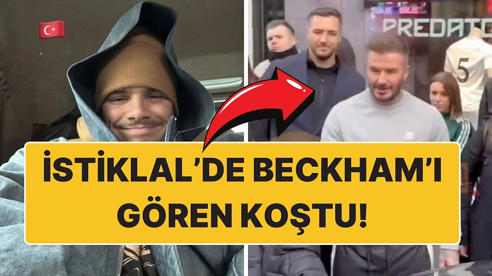 İstiklal’de David Beckham Fırtınası! Ünlü Futbolcuyla Fotoğraf Çekmek İçin Yarıştılar