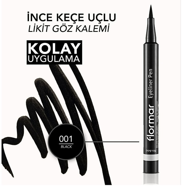 Flormar Yarı Mat Bitişli Eyeliner