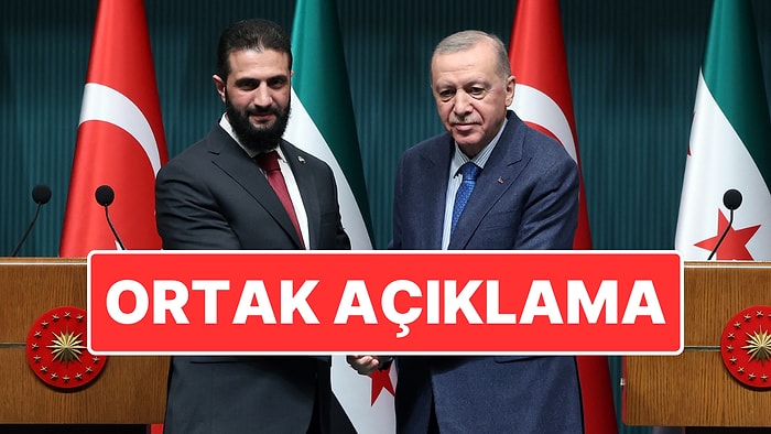 Suriye Cumhurbaşkanı Ahmed Şara Türkiye’de: Cumhurbaşkanı Erdoğan ile Ortak Basın Toplantısı