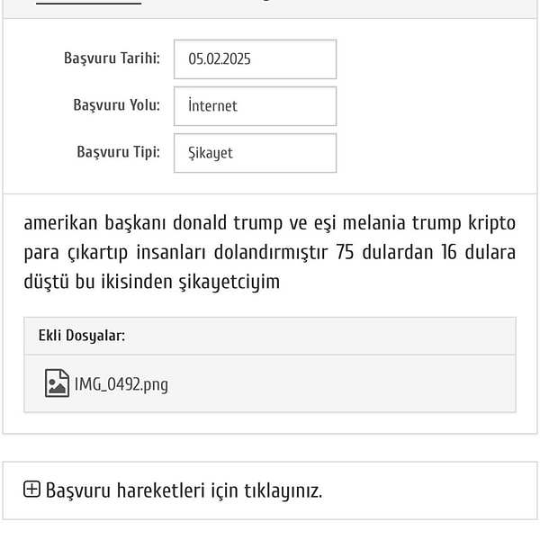 Bir vatandaş, Trump çiftini, insanları dolandırdığı’ iddiasıyla CİMER’e şikayet etti.